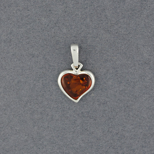 Amber Small Heart Pendant