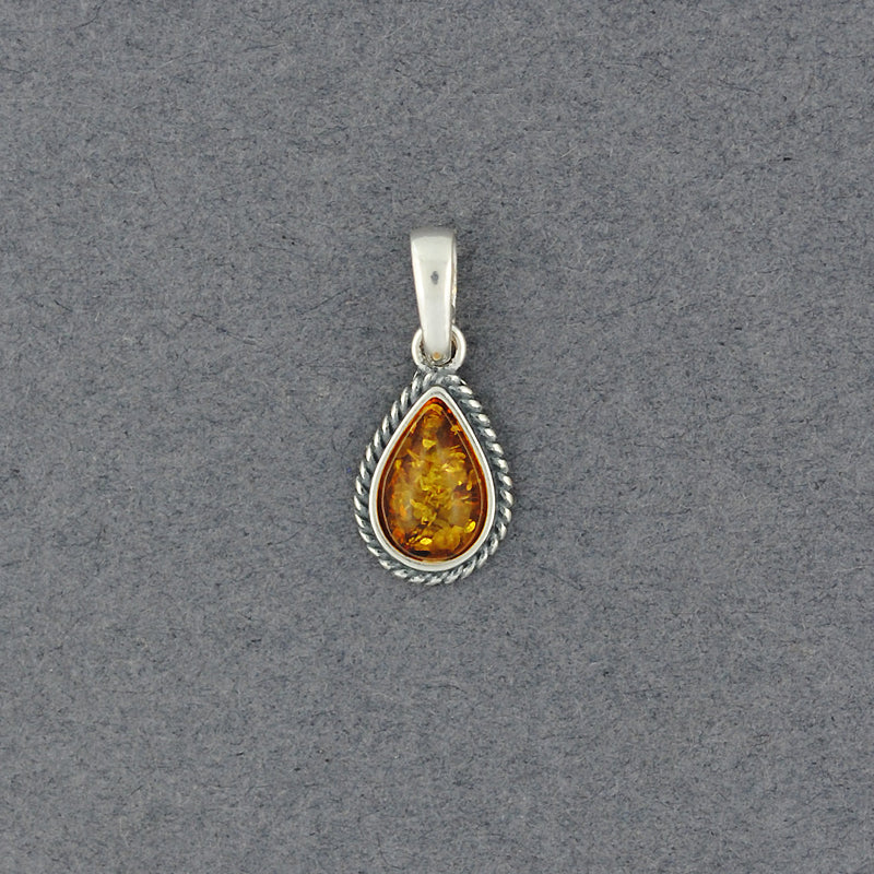 Amber Small Teardrop Pendant