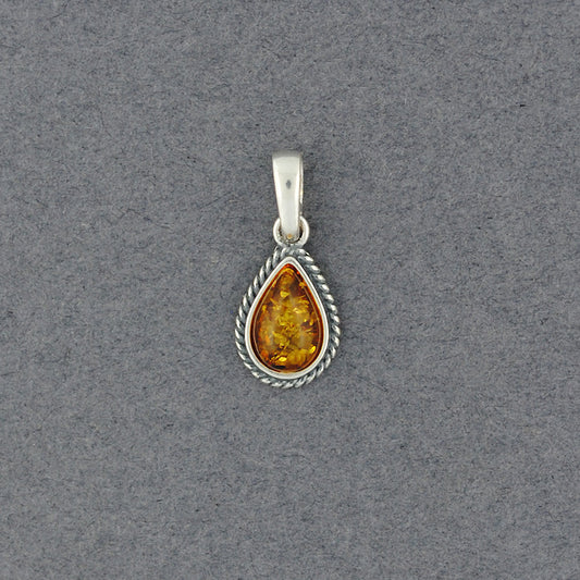 Amber Small Teardrop Pendant