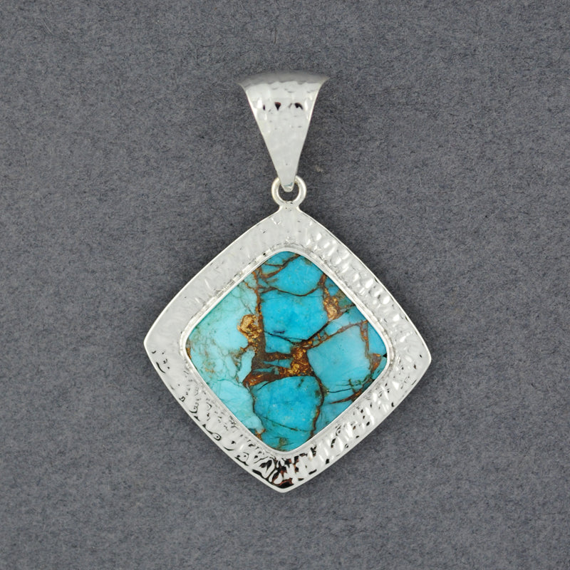 Reflection Turquoise and Bronze Pendant