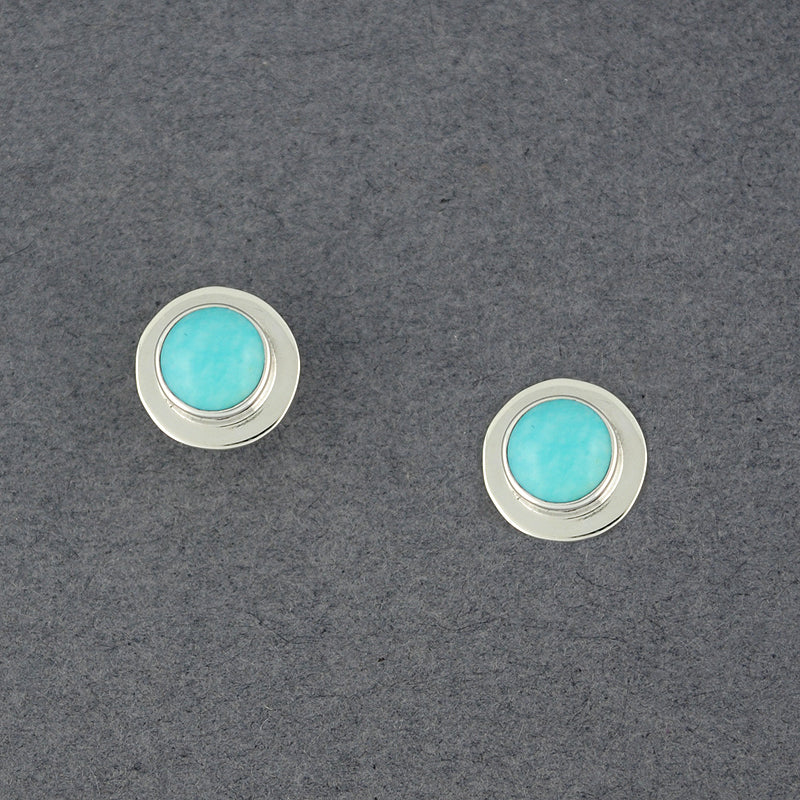 Round Turquoise Post Earrings