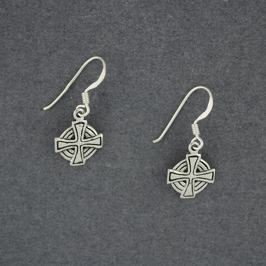 Celtic Circle Cross Earrings