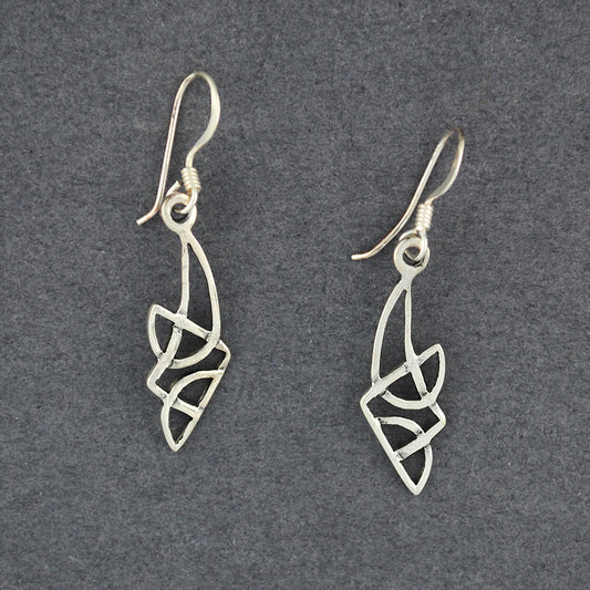 Sterling Silver Irregular Celtic Knot Earrings