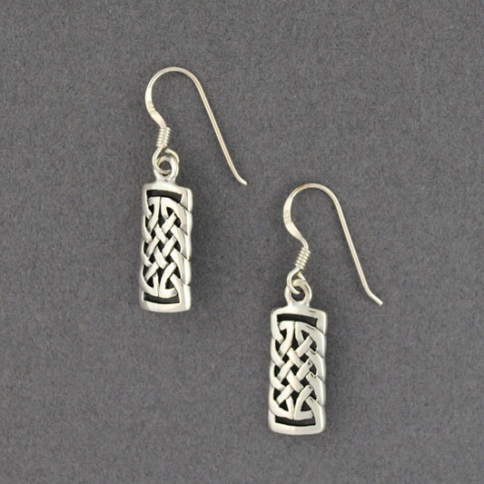 Sterling Silver Rectangle Celtic Knot Earrings
