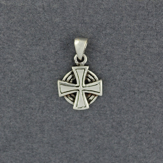 Sterling Silver Circle Celtic Cross Charm