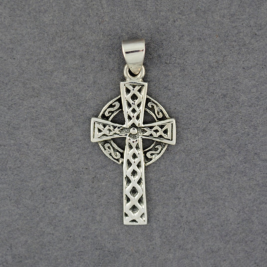 Sterling Silver Intricate Celtic Cross Pendant