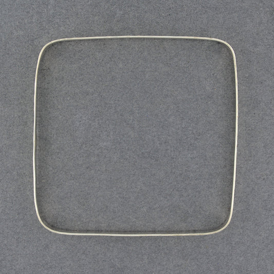 Sterling Silver Hammered Square Bangle