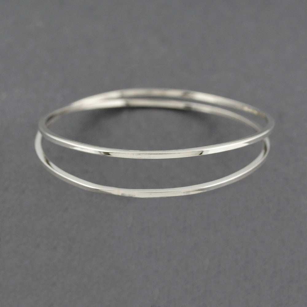 Sterling Silver Crossover Bangle