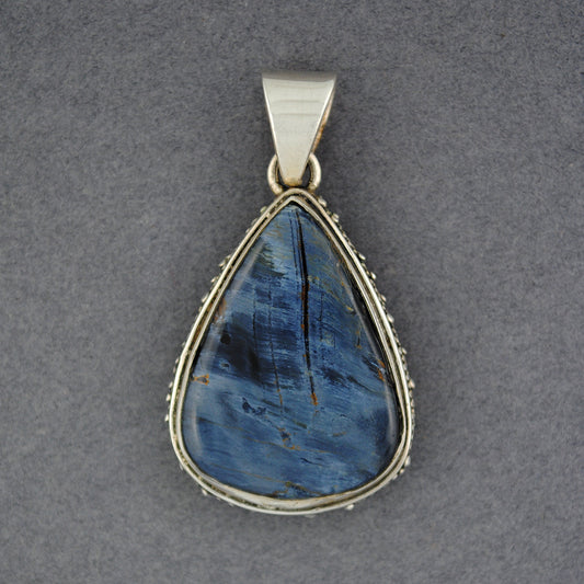 Sterling Silver Pietersite Teardrop Pendant