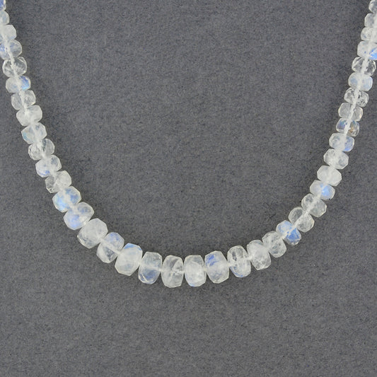 Rainbow Moonstone Beaded Necklace