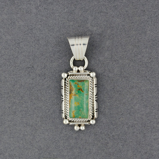 Sterling Silver Turquoise Rectangle Pendant