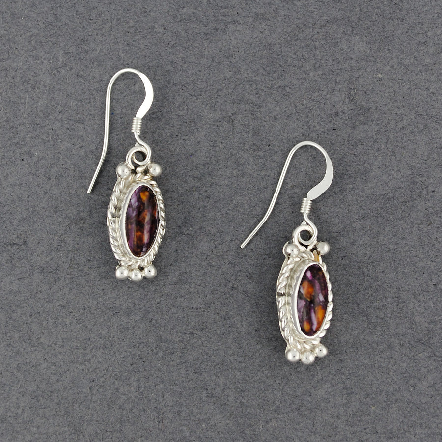 Sterling Silver Small Spiny Oyster Oval Earring