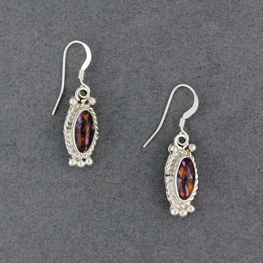 Sterling Silver Small Spiny Oyster Oval Earring