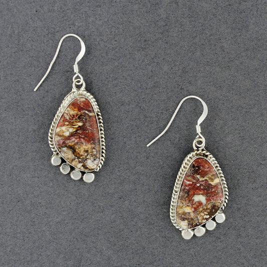 Sterling Silver Wild Horse Turquoise Earrings