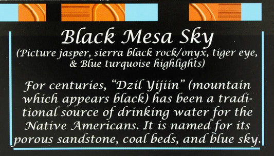 Sterling Silver Black Mesa Sky Oval Earrings