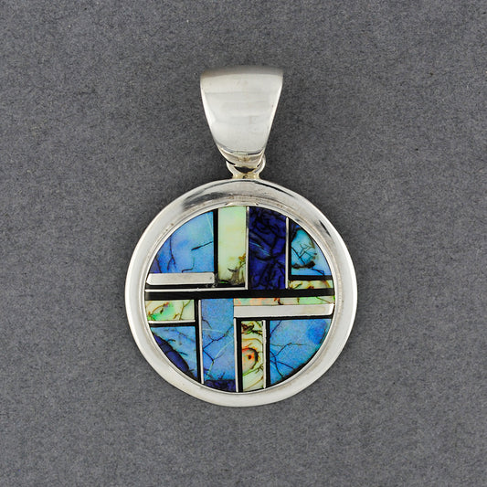 Sterling Silver Spider Web Opal Pendant
