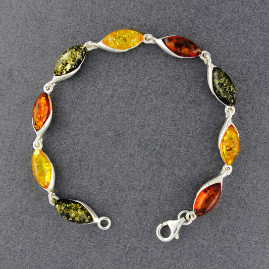 Multi Amber Long Marquis Bracelet