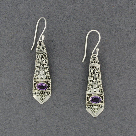 Amethyst Long Ornate Dangles