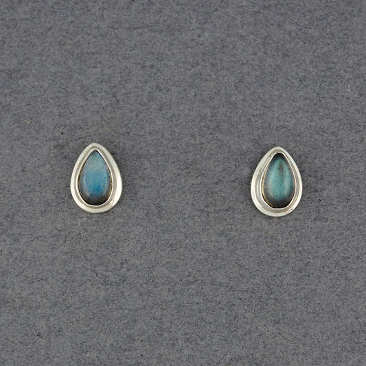 Labradorite Teardrop Post Earrings