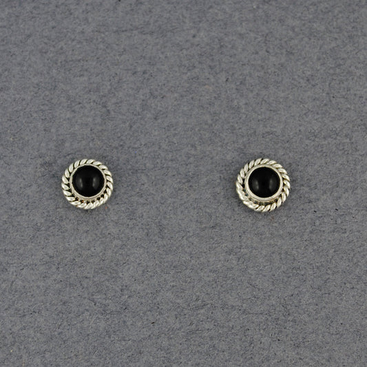 Onyx Twist Post Earrings