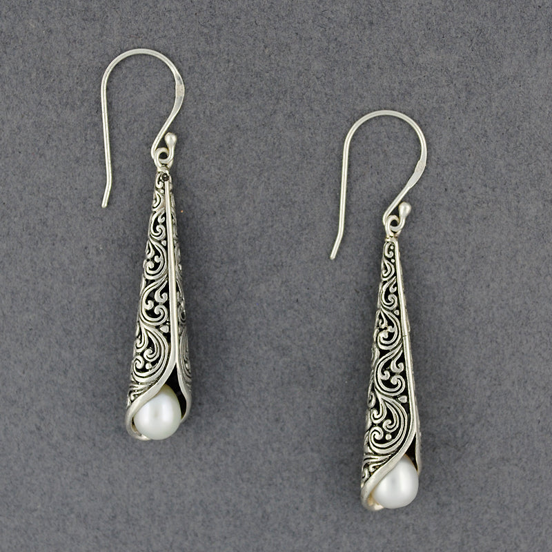 Pearl Ornate Wrap Earrings