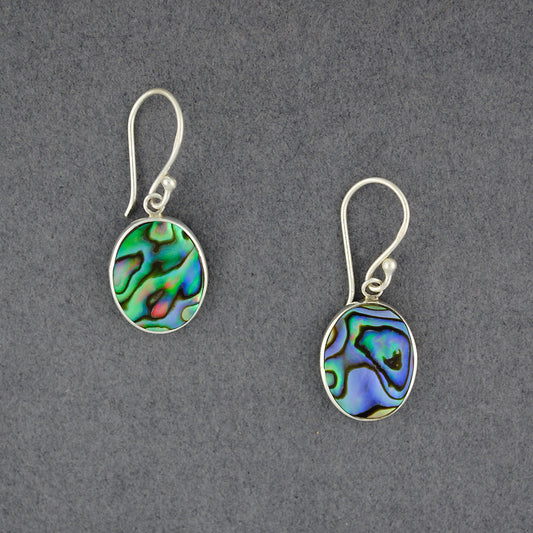 Abalone Simple Oval Earrings