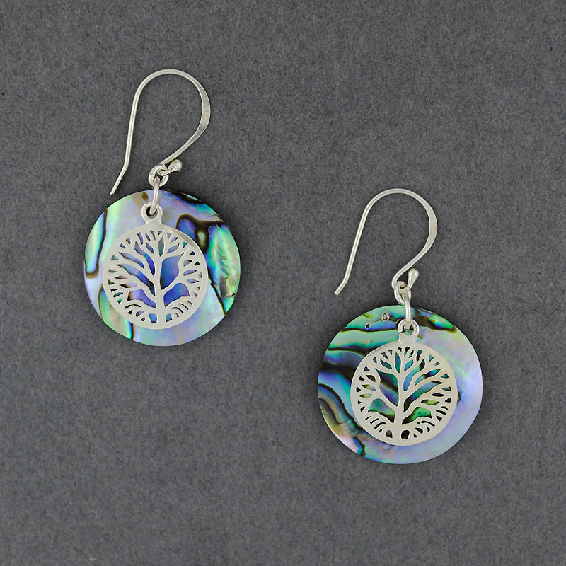 Abalone Tree Earrings