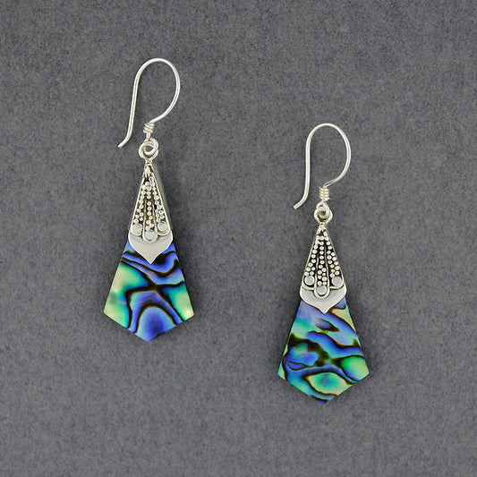 Abalone Pointed Drop Earrings