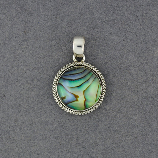 Abalone Twisted Bezel Pendant