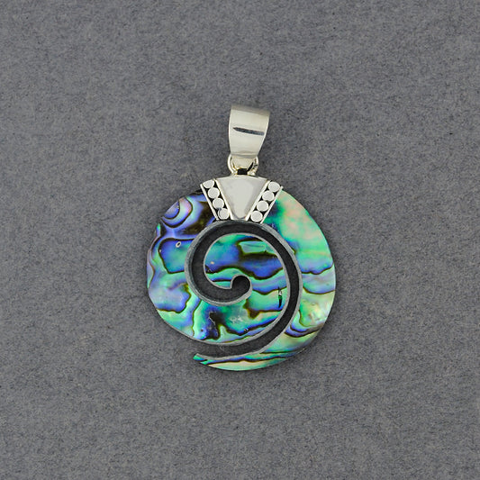 Abalone Small Spiral Pendant