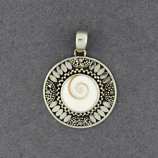 Shiva's Eye Ornate Bezel Pendant