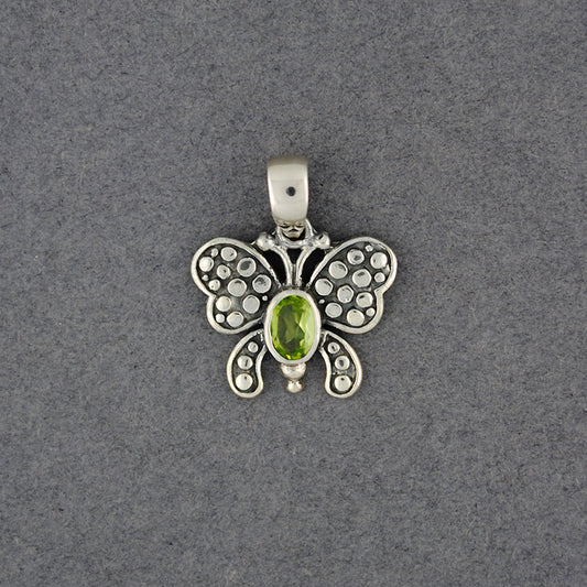 Peridot Small Butterfly Pendant