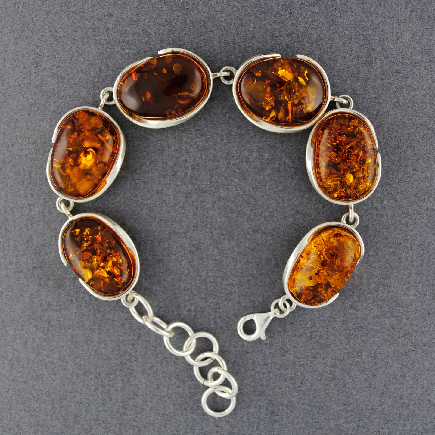 Amber Large Wrapped Ovals Bracelet