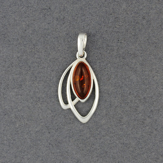 Amber Double Marquis Pendant