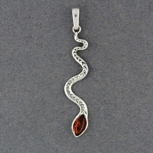 Amber Snake Pendant