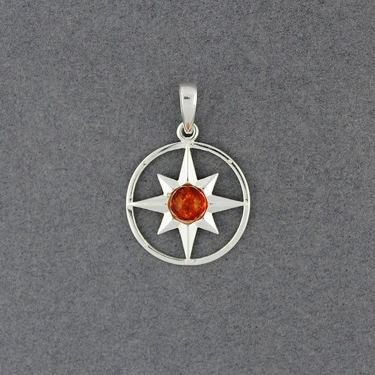 Amber Compass Pendant