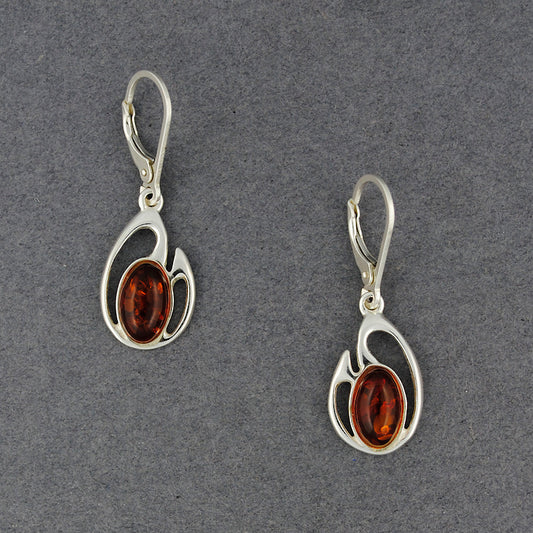 Amber Abstract Drop Earrings