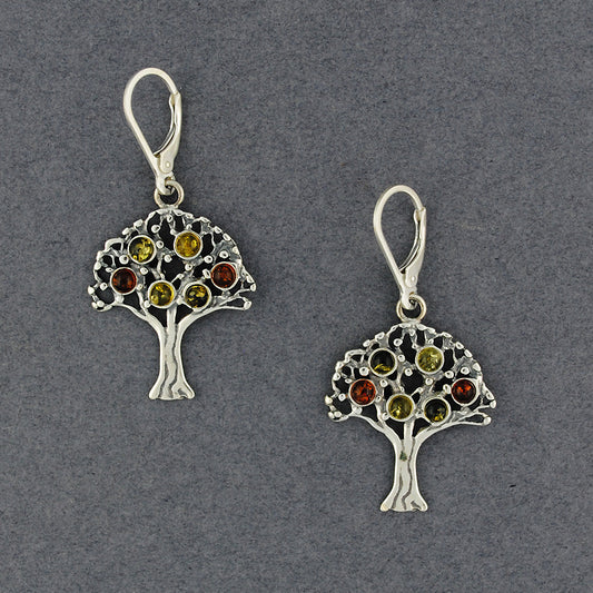 Amber Multi Color Tree Earrings