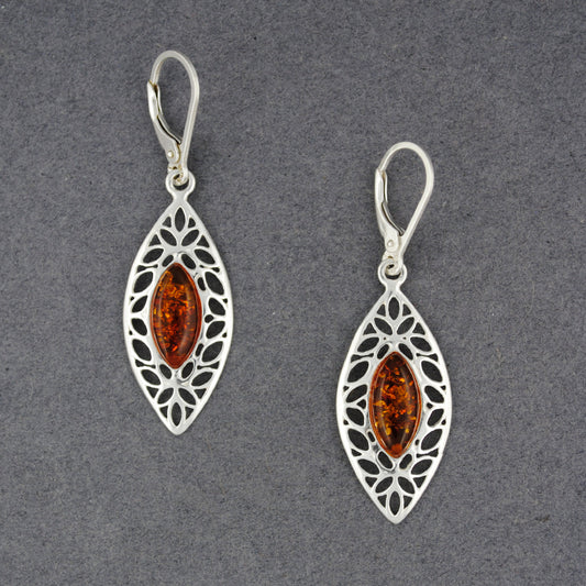 Amber Marquis Petal Earrings