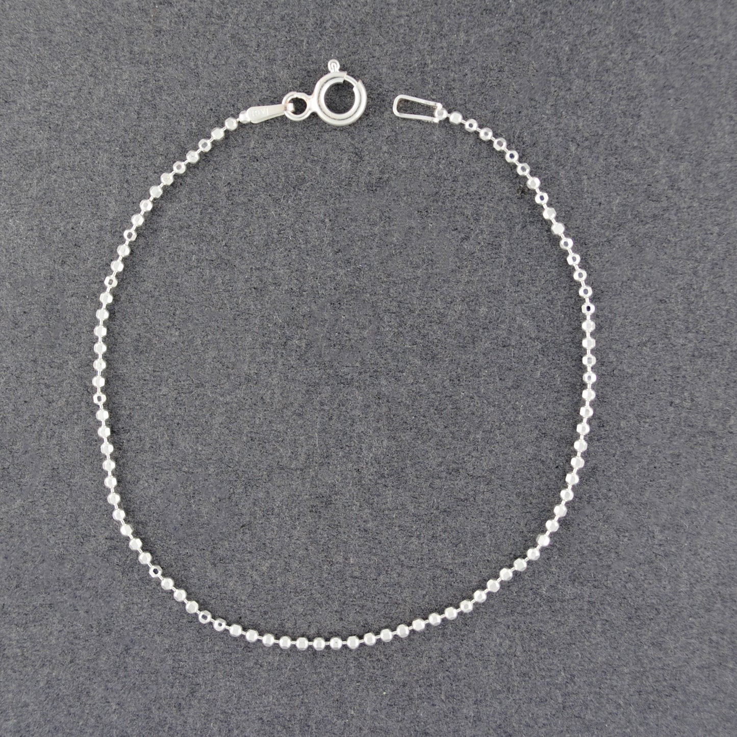 Sterling Silver Diamond Cut Bead Bracelet