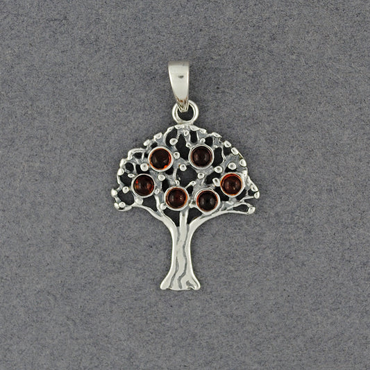 Amber Small Tree of Life Pendant