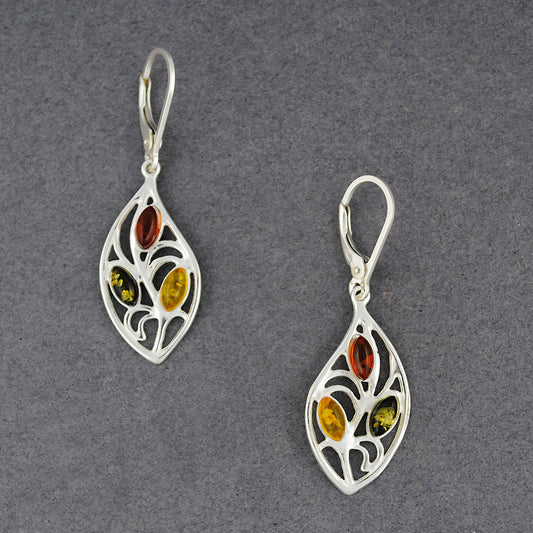 Amber Multi Color Drop Earrings