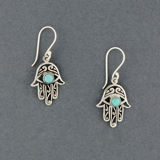 Turquoise Hamsa Earrings