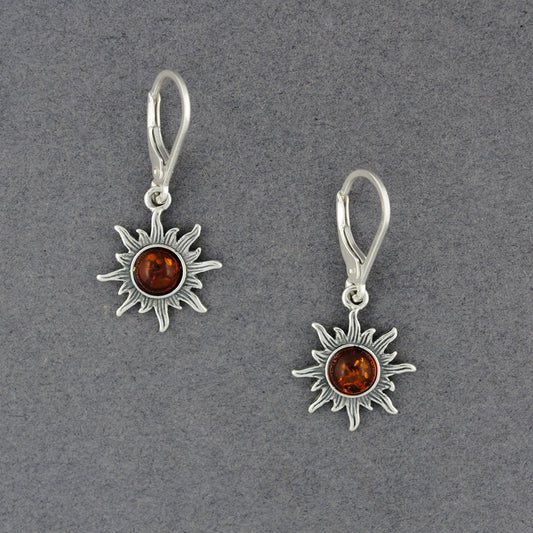 Amber Small Sun Earrings