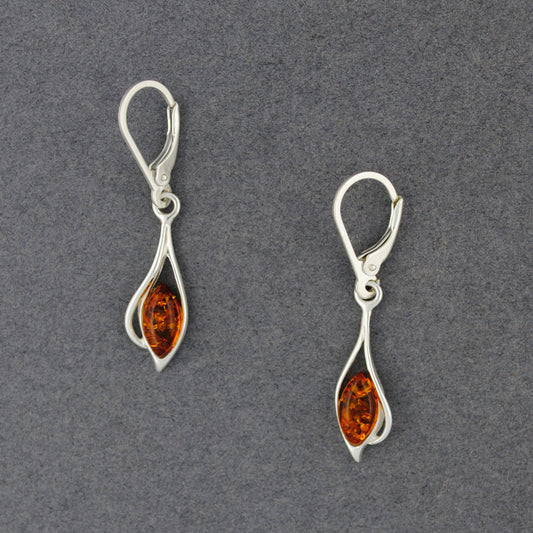 Amber Drop Marquis Earrings