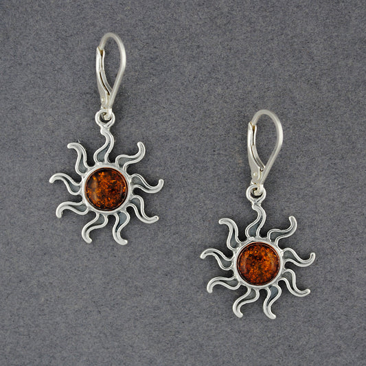 Amber Wavy Sun Earrings