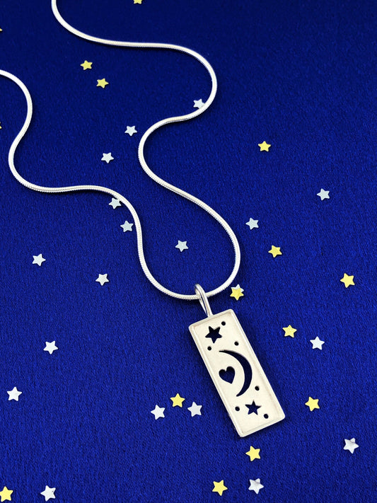 To the Moon and Back Sterling Silver Pendant