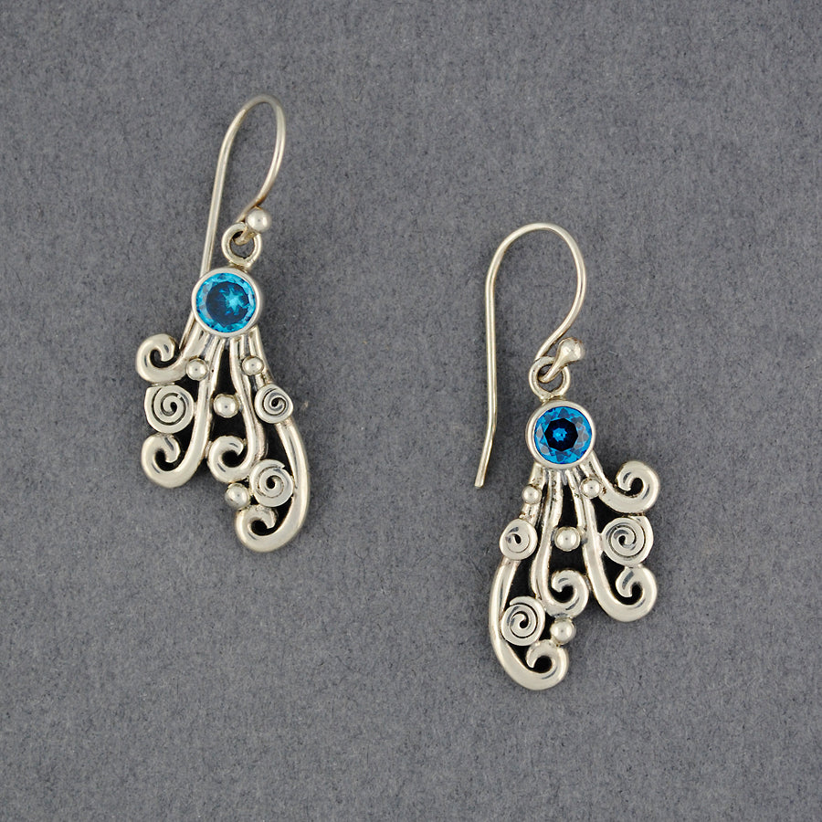 Spray Blue Topaz Earrings