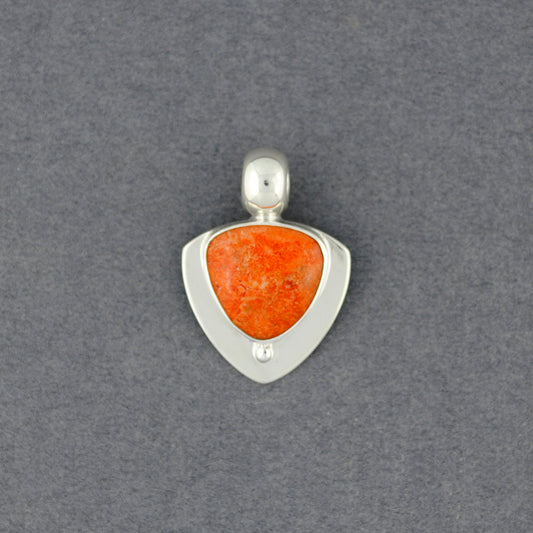 Trillion Coral Pendant