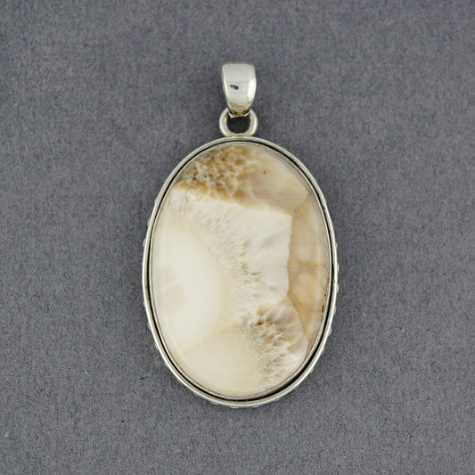 Sterling Silver Agate Oval Pendant